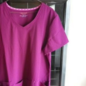 Women's scrub Top Maroon colored.